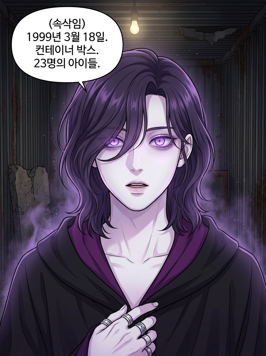 어둠 속의 23개 별 - 심판자들의 귀환 7화: 1999년 컨테이너 박스 - 은폐된 23개의 이름 19컷