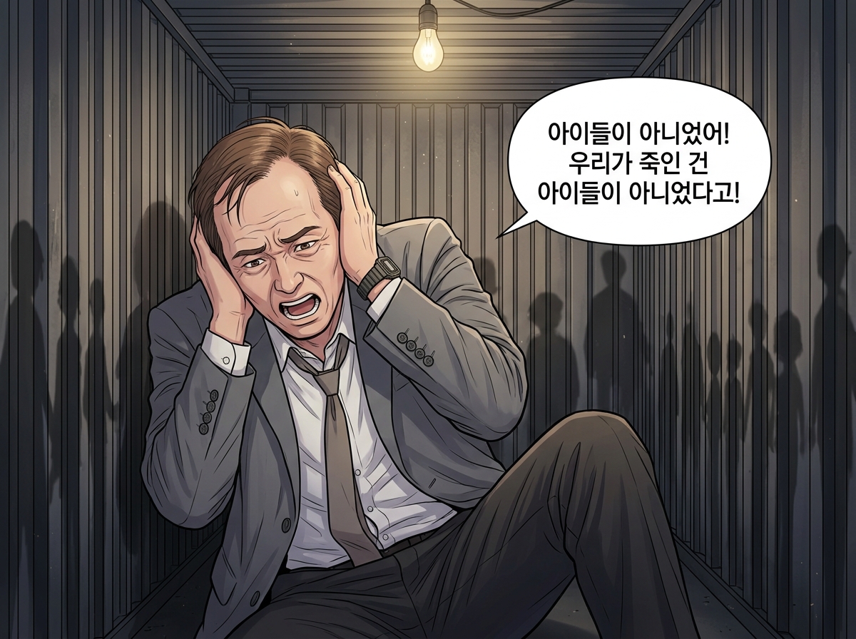 어둠 속의 23개 별 - 심판자들의 귀환 7화: 1999년 컨테이너 박스 - 은폐된 23개의 이름 25컷