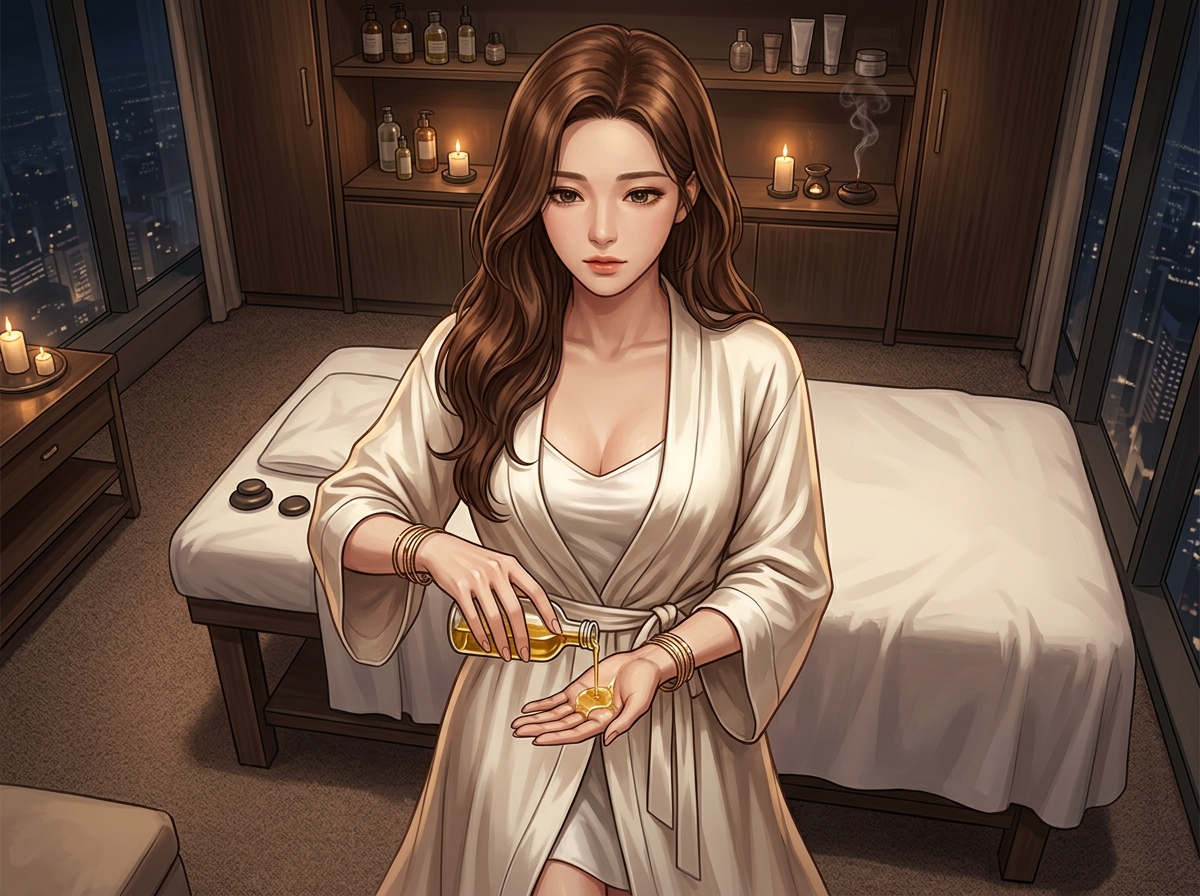 관능의 오일: 인내의 한계 17컷