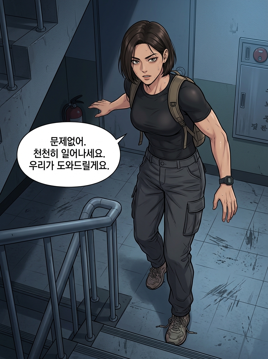 5층까지 1미터 4컷