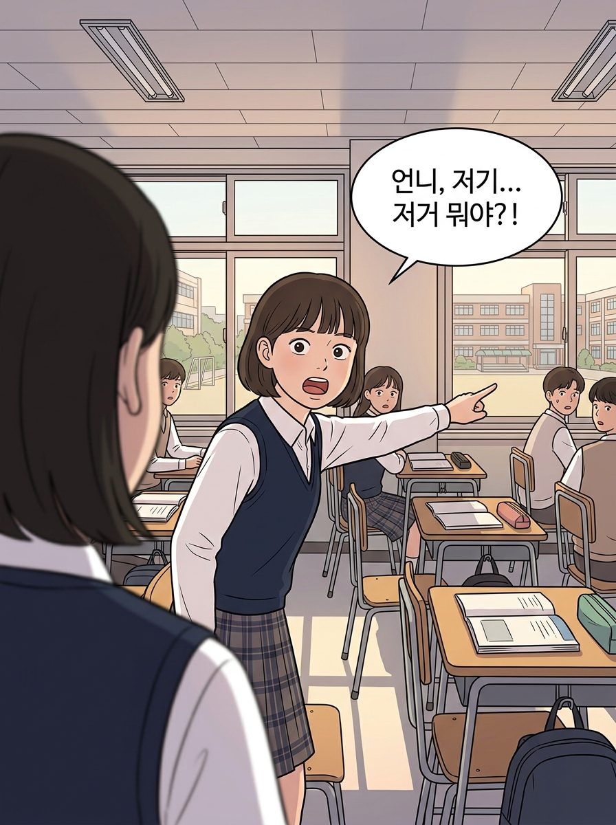 격리된 학교, 살아남은 소녀들 4컷