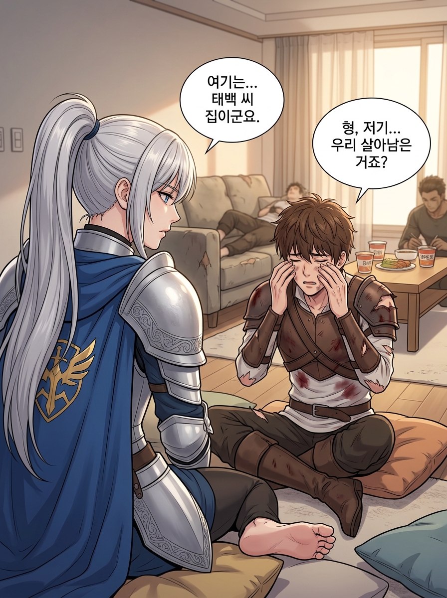 집에서 쉬는 날 4컷