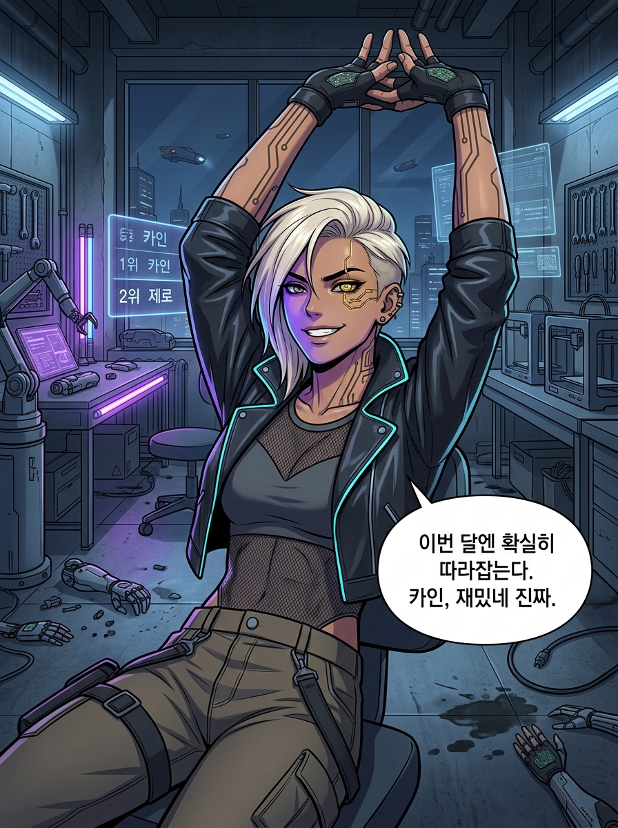 네온 아래 증명의 시간 3컷