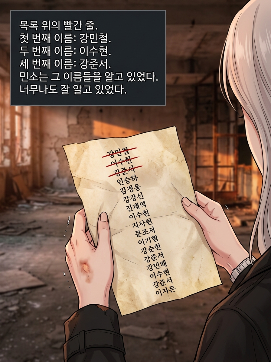 어둠 속의 23개 별 - 심판자들의 귀환 8화: 빨간 줄 - 민소의 가족 3컷