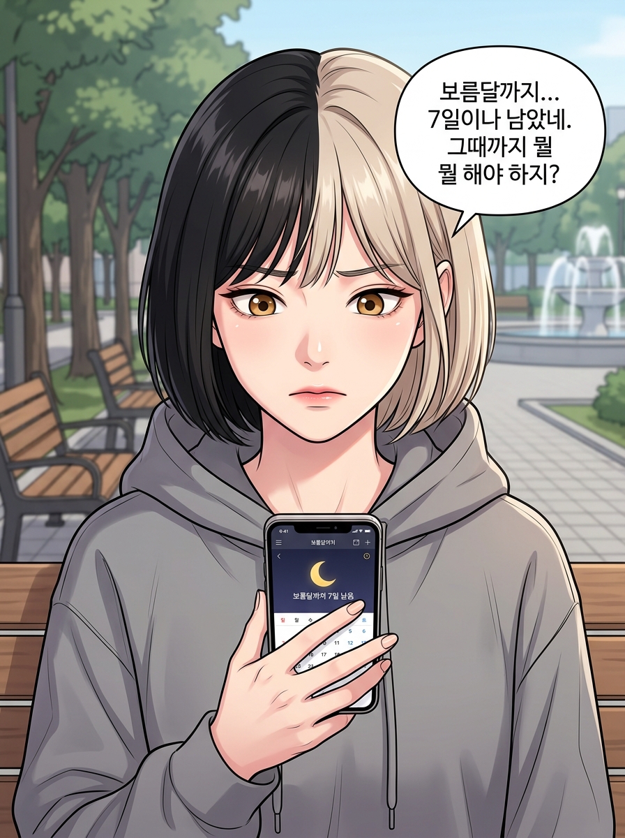 보름달까지 7일 10컷