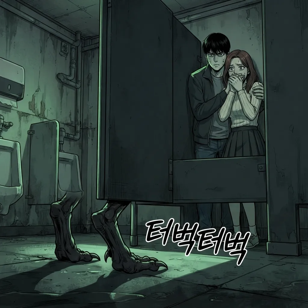 화장실 칸막이의 비밀 3컷