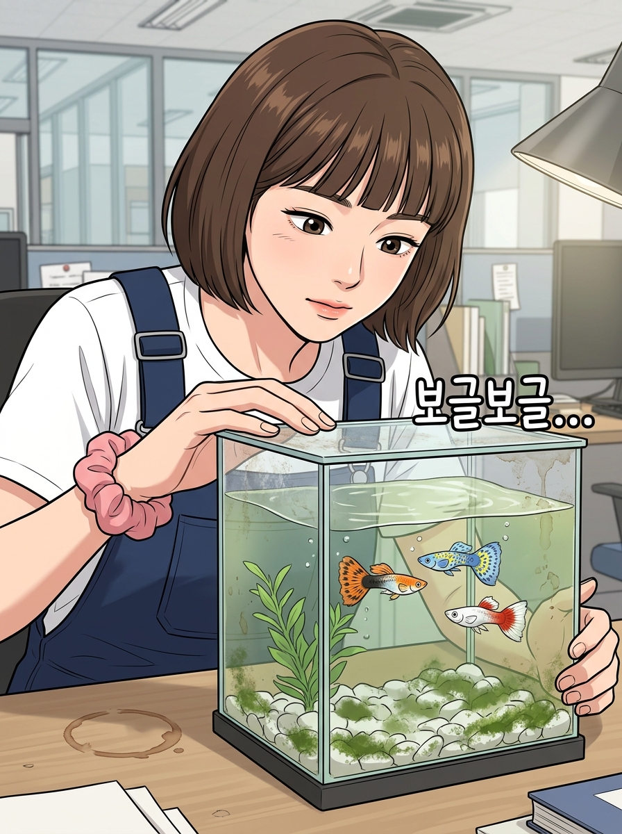 수조 너머 세계 4컷