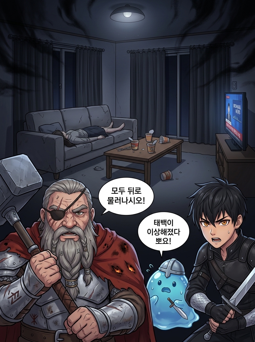 검은 알의 부화 4컷