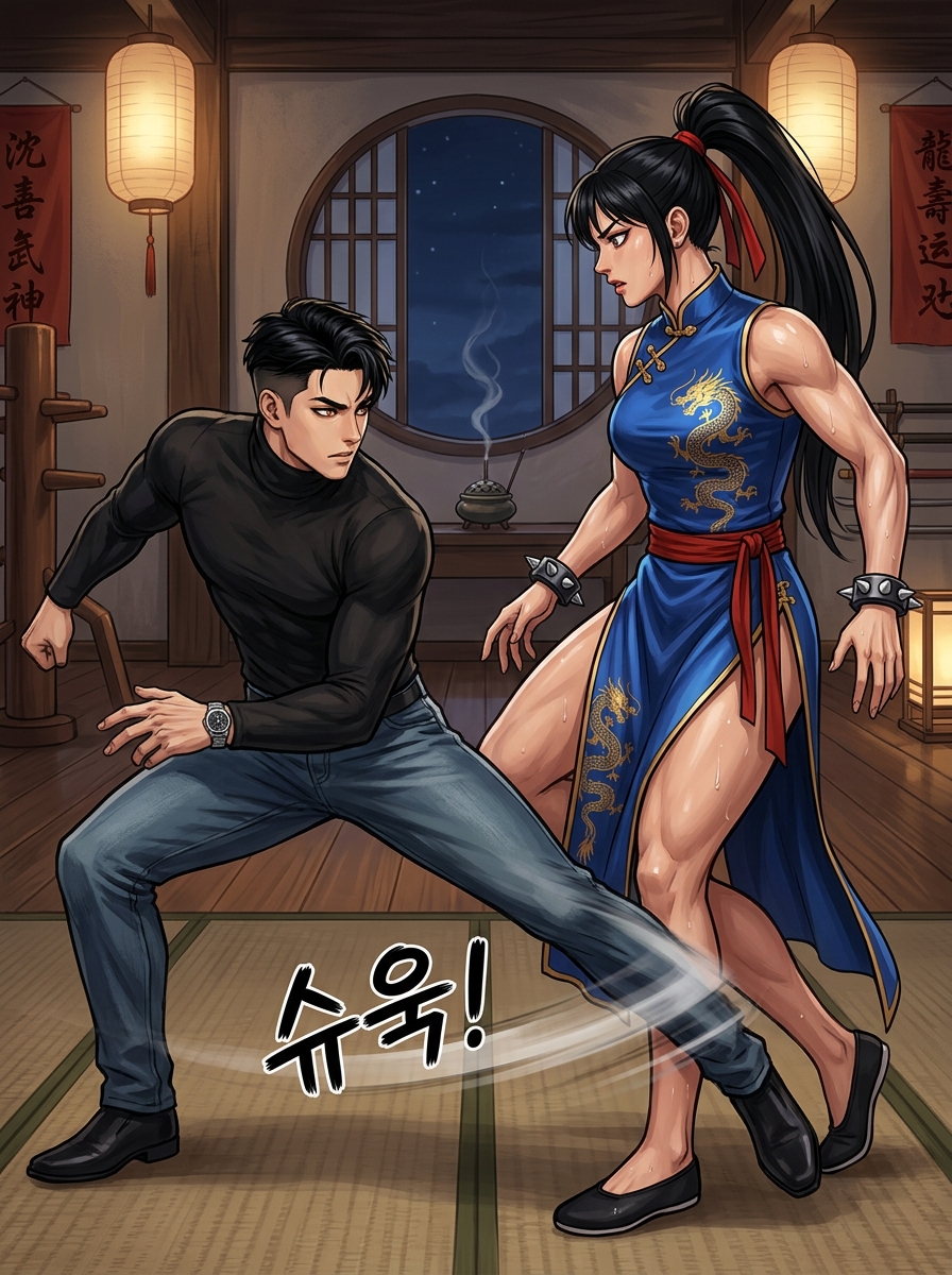 권법의 달인 춘화 — 무술가의 자존심을 꺾다 21컷