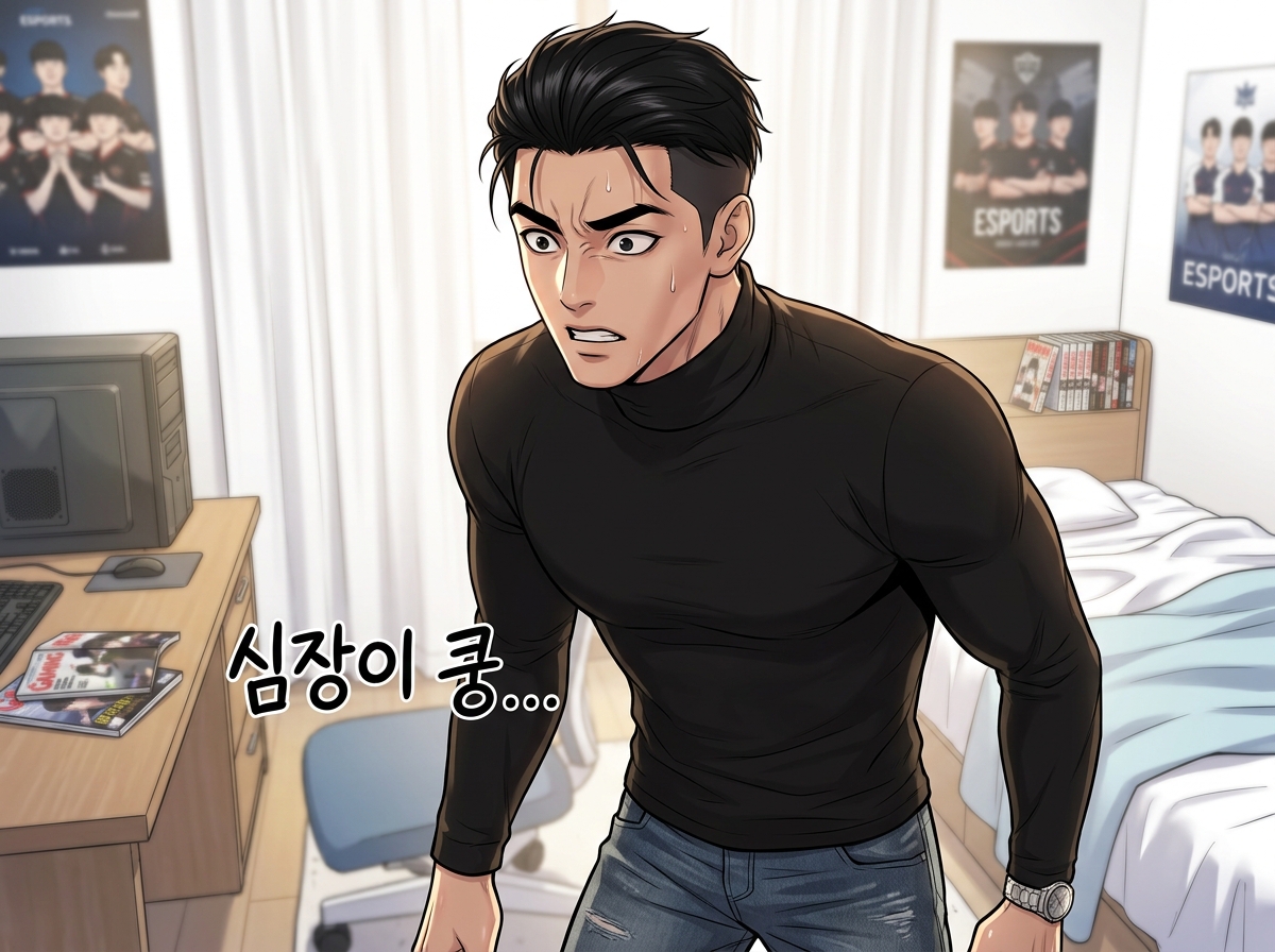 거울 속 재회 4컷