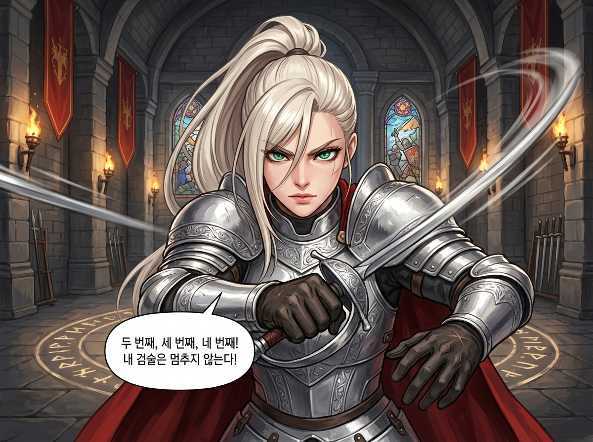 기사의 긍지, 무너지는 갑옷 12컷